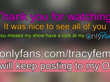 Tracyfem Chaturbate stream image from January 01, 2025