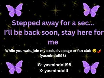 Yasmindoll98 Chaturbate stream image from May 26, 2026